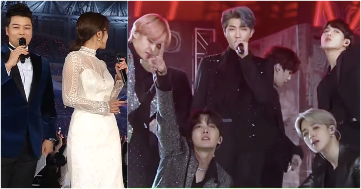 《SBS歌謠大戰》「防彈」舞台太精彩？MC趙寶兒看失魂忘了主持…一秒被抓包！ SBS歌謠大戰、2018SBS歌謠大戰、防彈少年團、防彈舞台、BTS、防彈出道曲、趙寶兒、No More Dream、福秀回來了、TWICE娜璉