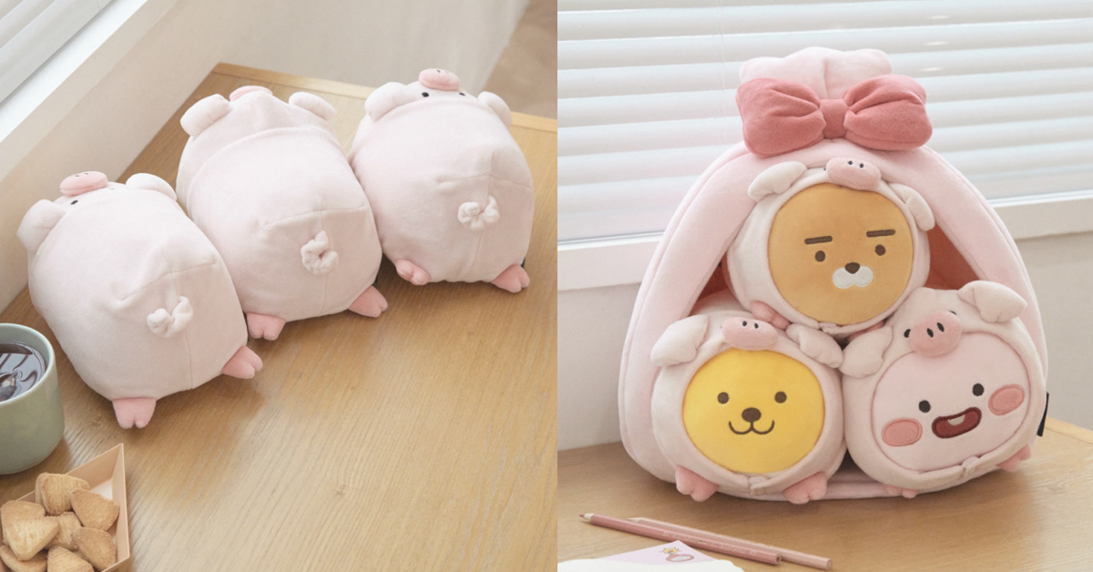 祝大家豬事大吉！KAKAO FRIENDS萊恩和桃子也穿上「2019小豬裝」啦 kakaofriends、咖透、RYAN萊恩、APEACH桃子、MUZI醃蘿蔔兔
