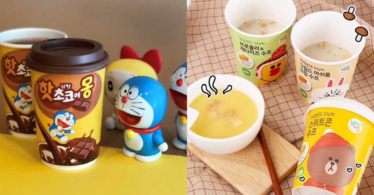 史努比、哆啦A夢、熊大等新款熱飲！盤點韓國便利商店新系列TOP5 韓國便利商店、韓國哆啦A夢、三養大力水手、韓國史努比、LINE FRIENDS