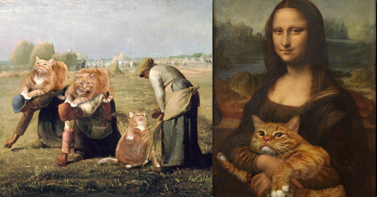 當貓貓亂入名畫！蒙娜麗莎、吶喊「肥貓藝術」歡迎來到貓奴藝術家的異想世界♡ Fat Cat Art、肥貓藝術、名畫、貓、俄羅斯、Svetlana Petrova