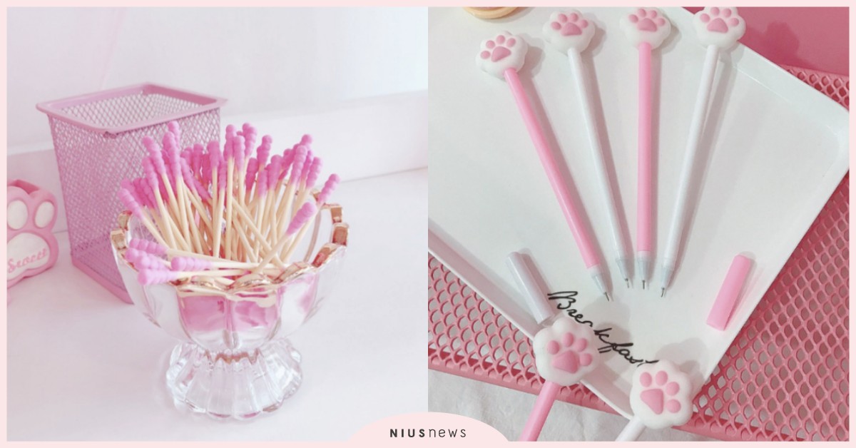 粉色棉花棒給我來十盒！編輯精選韓國少女粉嫩商品TOP3 韓國必買、少女、粉嫩、粉紅、貓咪肉掌筆、粉紅棉花棒、粉紅手拿鏡