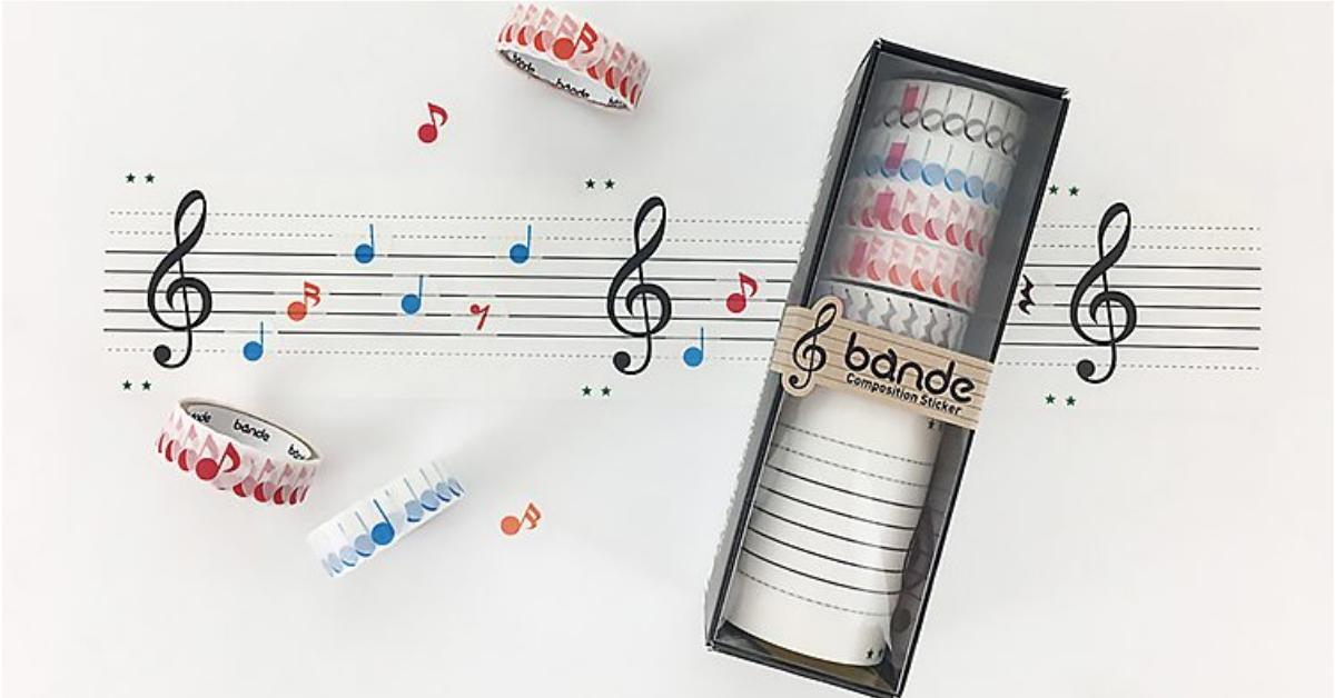 bande推出「會唱歌」的音符紙膠帶！搭配App就能哼出旋律即刻收聽你貼的曲目 剁手指小姐、買文具、bande、紙膠帶、五線譜、音符、音樂、唱歌