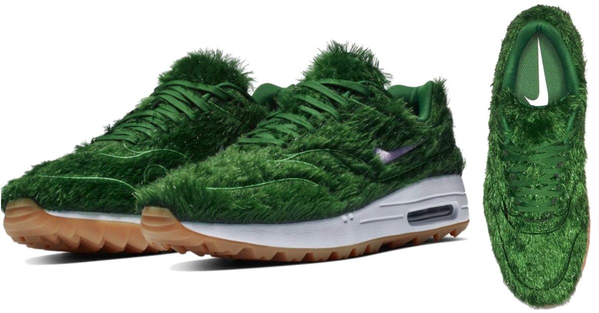 Nike鞋長滿茂盛綠草？新推出「草皮球鞋」走出戶外雙腳秒失蹤！網友：需要澆水嗎？ Nike、Nike球鞋、Nike高爾夫鞋、草皮鞋、草地鞋、Air Max 1、Nike草地鞋