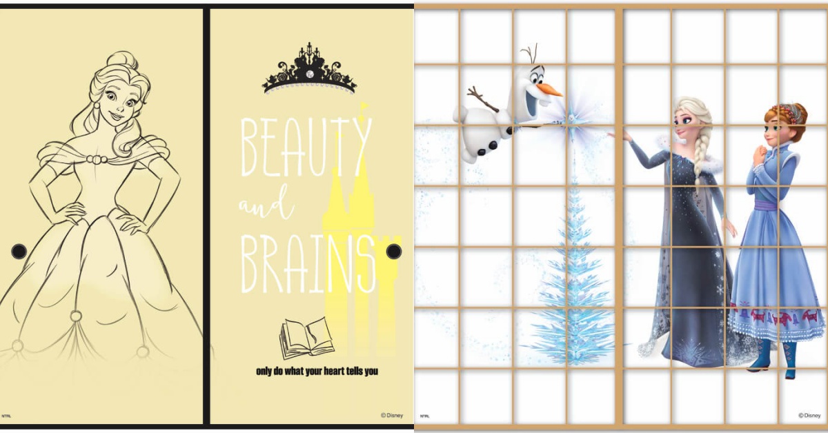 迪士尼公主變成障子紙・隔扇紙登場 迪士尼、