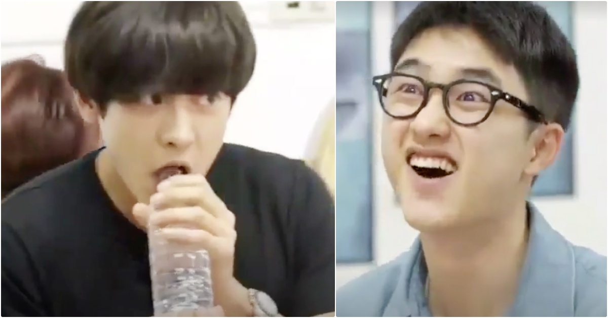 什麼叫人間開瓶器？EXO「燦烈」0.1秒彈掉瓶蓋，1秒牛飲整罐，全場驚呆大笑 EXO燦烈、燦烈礦泉水、燦烈瓶蓋、韓星個人技、偶像個人技