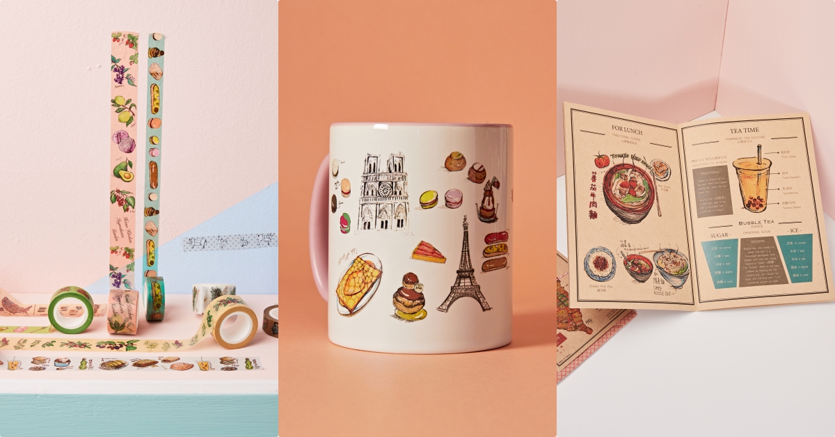 馬克杯、紙膠帶都飄出陣陣香味～OUNCE Studio吃貨不能錯過的美食手繪商品 OUNCE Studio、玩食誌、世界美食、旅遊地圖馬克杯、旅遊系列
