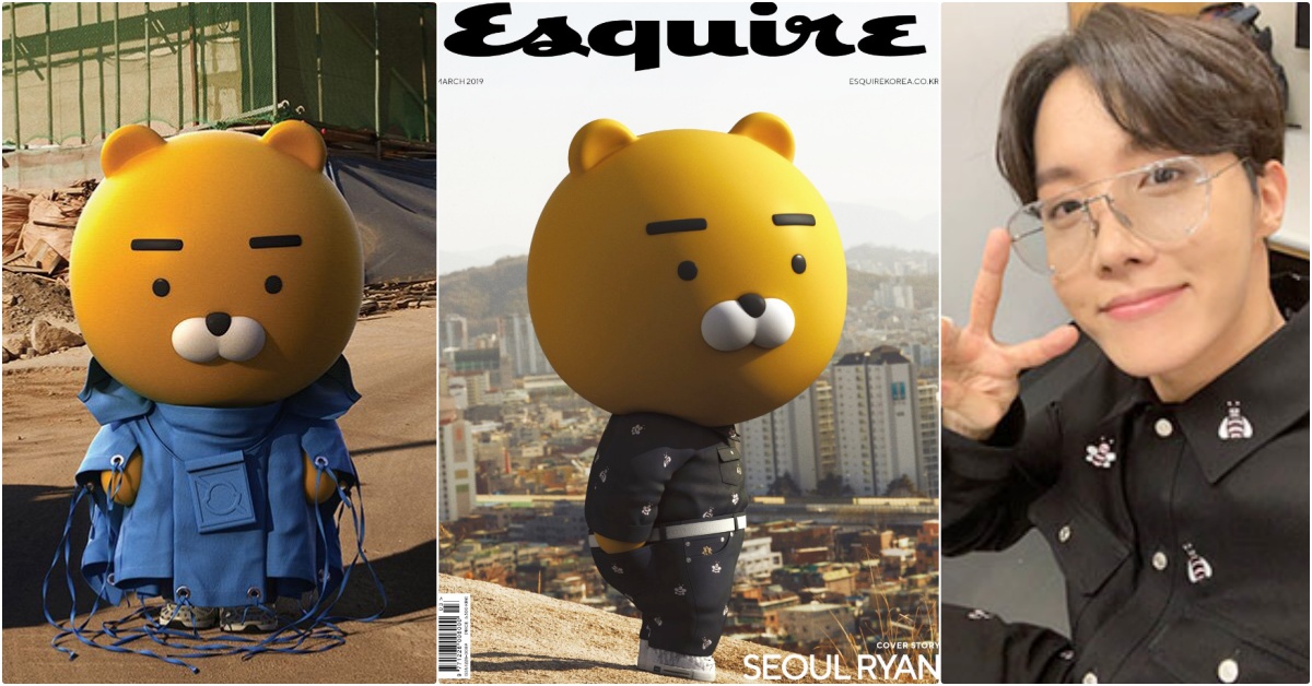 KAKAO「萊恩」變封面巨星？超潮耍帥跟防彈少年團大撞衫！網友：照片有毒  Kakao Friends、KAKAO萊恩、萊恩封面、萊恩君子雜誌、韓國Esquire