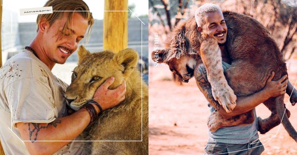 猛男與猛獸一起根本超激萌！瑞典動保天菜，帥到獅子王都變身小乖貓飛撲討抱抱｜新鮮肉 Dean Schneider、獅子王、野生動物、南非、新鮮肉
