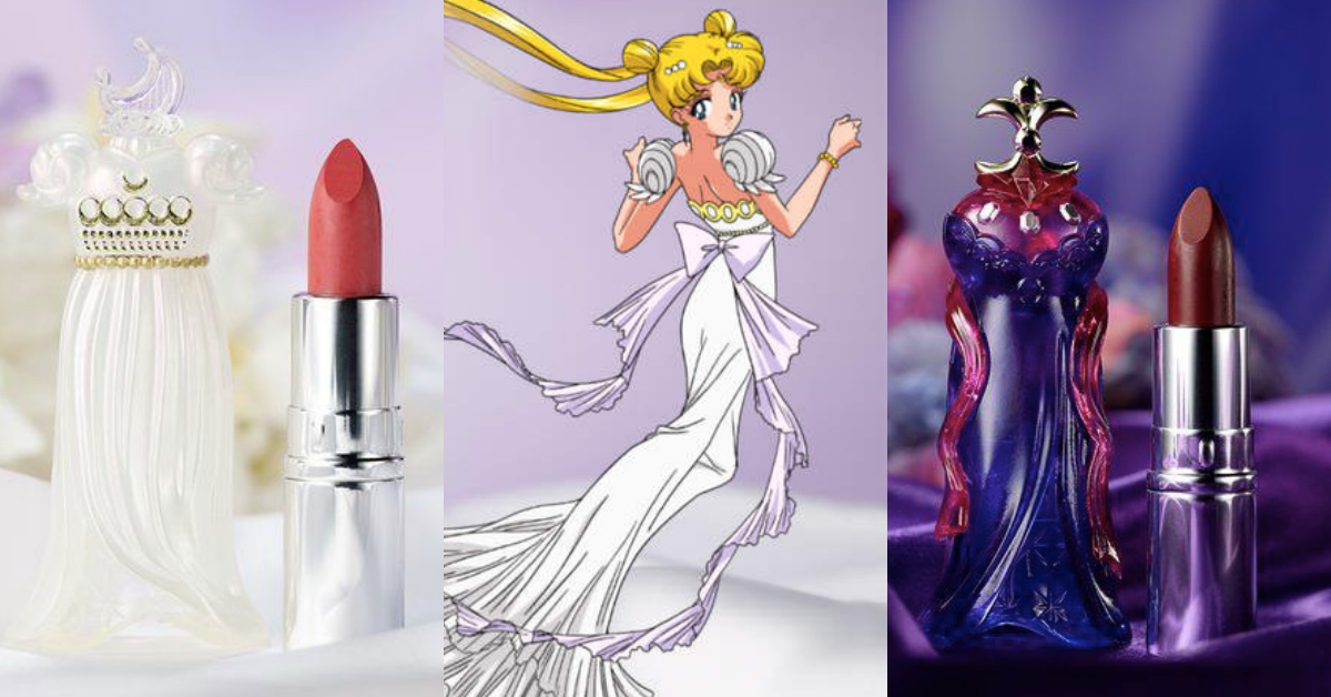 顏值太高了！美少女戰士推出絕美「禮服唇膏」，裙襬還有立體皺摺真的好夢幻 美少女戰士、聯名唇膏、倩尼迪公主、黑暗小姐