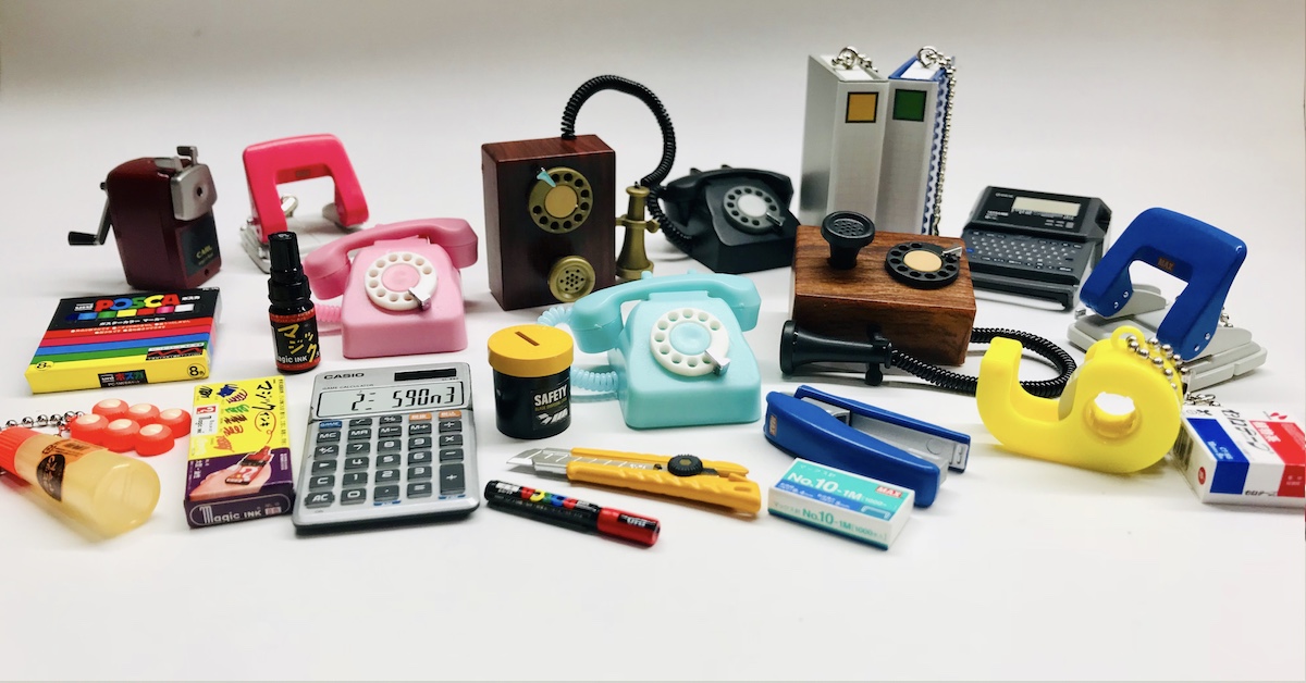 用神奇縮小燈全部縮小吧！復古電話 x 文具扭蛋開箱 | 打翻玩具箱 扭蛋、  袖珍、 開箱、 文具、 設計