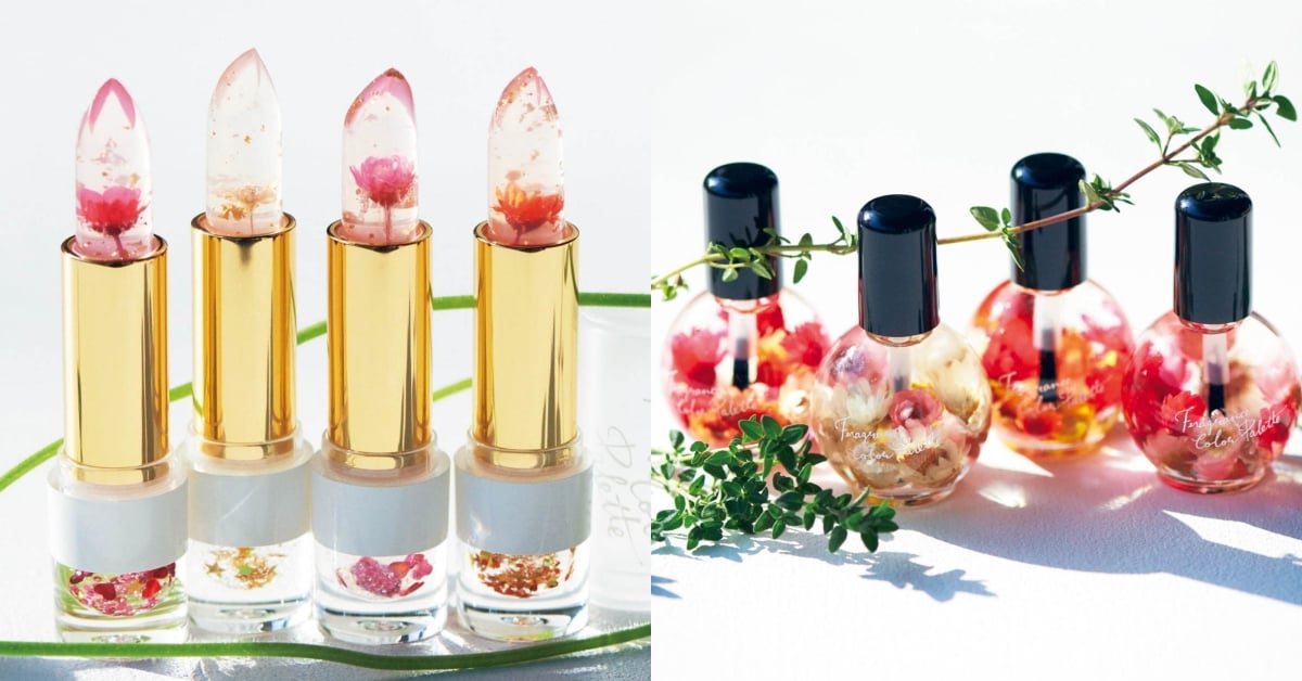 護甲油內竟然有花瓣！Afternoon Tea推出「花系列」美妝，透明唇膏太夢幻 花瓣唇膏
