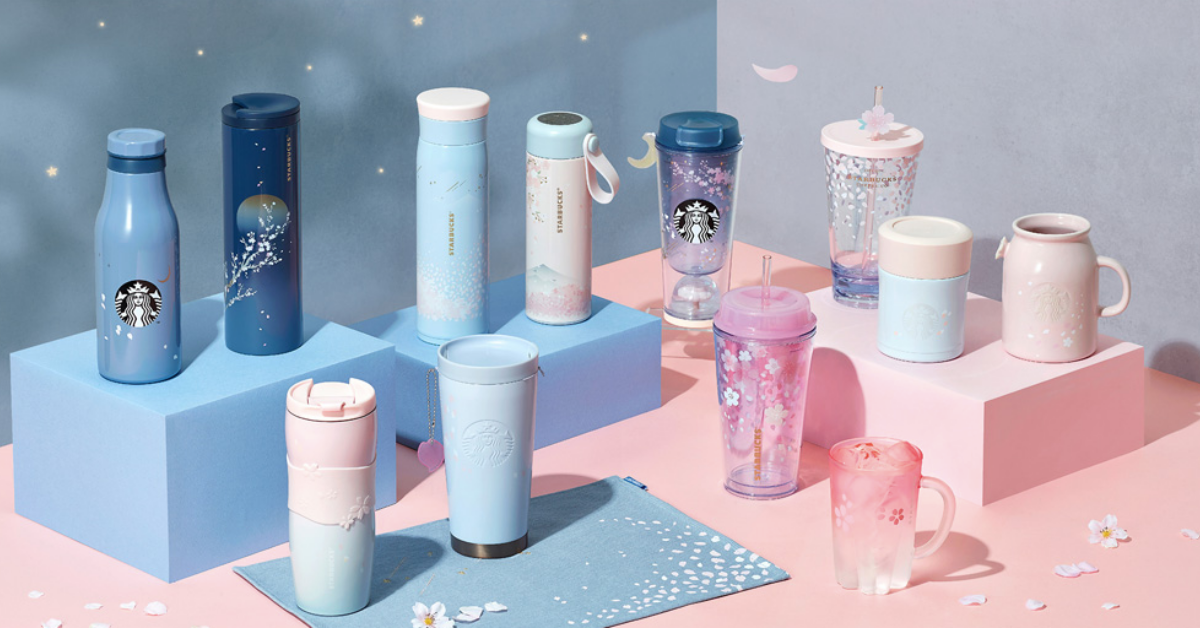 石英粉＋寧靜藍強勢回歸！？2019韓國星巴克「櫻花季」50款新品到 2019韓國星巴克、韓國櫻花季、星巴克櫻花季、星巴克新品