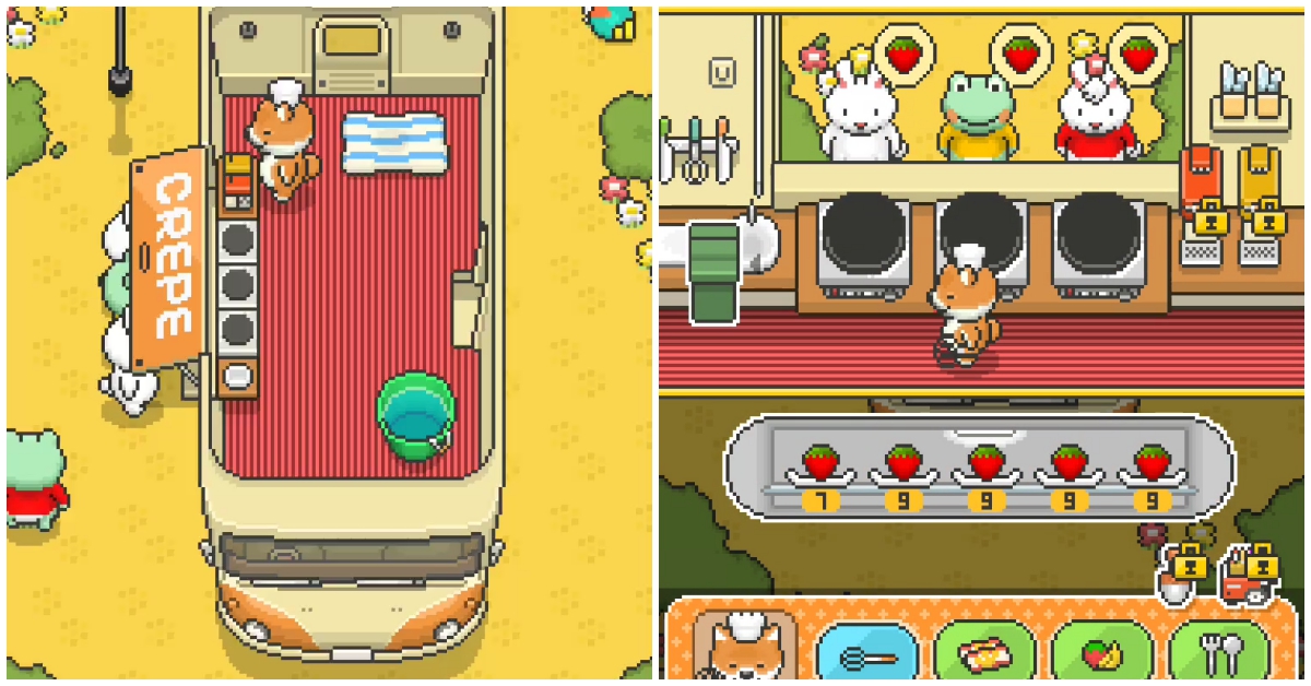 幫柴柴店長經營可麗餅店！像素風療癒烹飪養成手遊《Food Truck Pup》 手遊、Food Truck Pup、像素風、復古、可麗餅店、可愛、療癒、烹飪