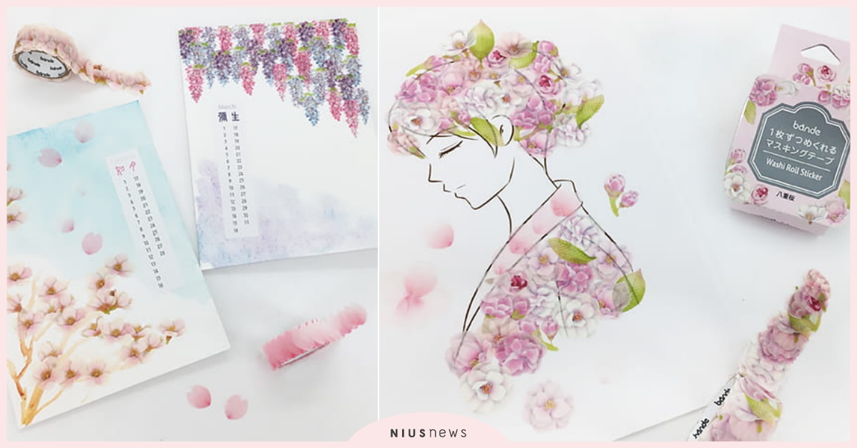 bande「花朵系紙膠帶」新裝登場！包裝就是收納盒讓你更輕鬆收藏♡ 剁手指小姐、買文具、bande、紙膠帶、花朵、櫻花、紫藤花、銀蓮花、文具控