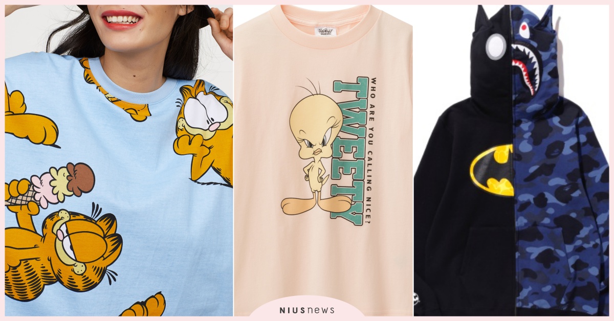 這些巨星比你還老？崔弟、加菲貓、蝙蝠俠「超懷舊動漫聯名」大盤點，一件就是經典♡ 卡通聯名、DC漫畫聯名、加菲貓聯名、蝙蝠俠聯名、超人聯名、GU、H&M、BAPE