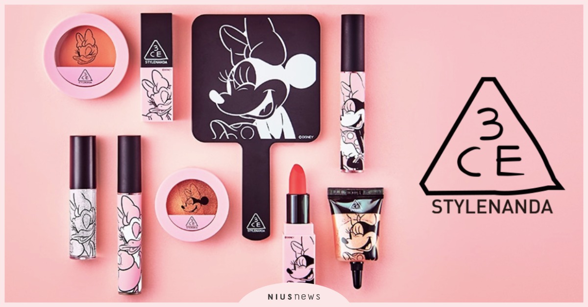 眼影盒上有米妮眨眼放電中！日本迪士尼商店×韓國3CE聯名彩妝擊中少女心 日本、迪士尼商店、韓國、3CE、彩妝、米妮、黛西、眼影、唇膏、腮紅、鏡子