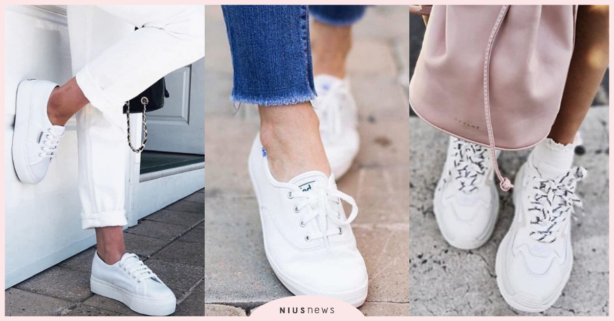 白鞋控快這邊請！不管「帆布鞋、老爹鞋或樂福鞋」，今年夏天全部都白・起・  來！ 小白鞋、帆布鞋、老爹鞋、樂福鞋、時尚關鍵字