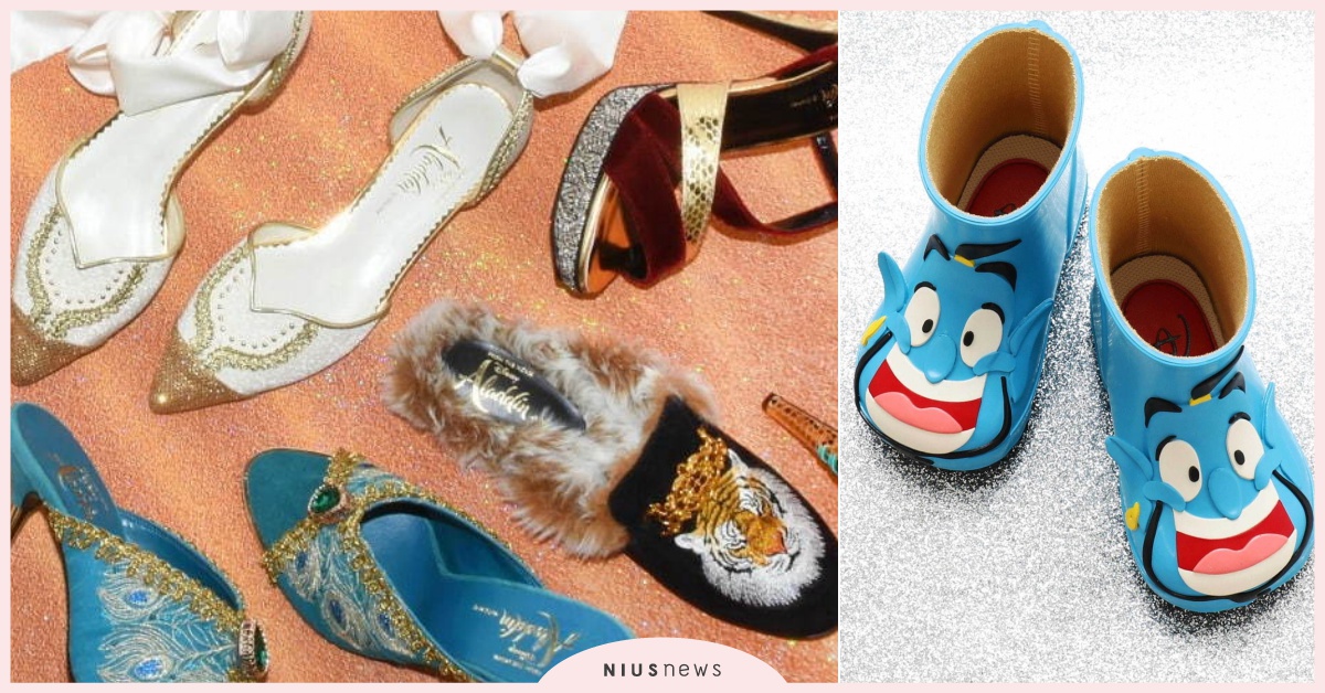 穿上神燈精靈許願？日牌聯名迪士尼《阿拉丁》推茉莉公主美鞋，華麗異國風都在一雙 阿拉丁、阿拉丁聯名、阿拉丁電影、阿拉丁鞋、神燈精靈雨鞋、迪士尼聯名