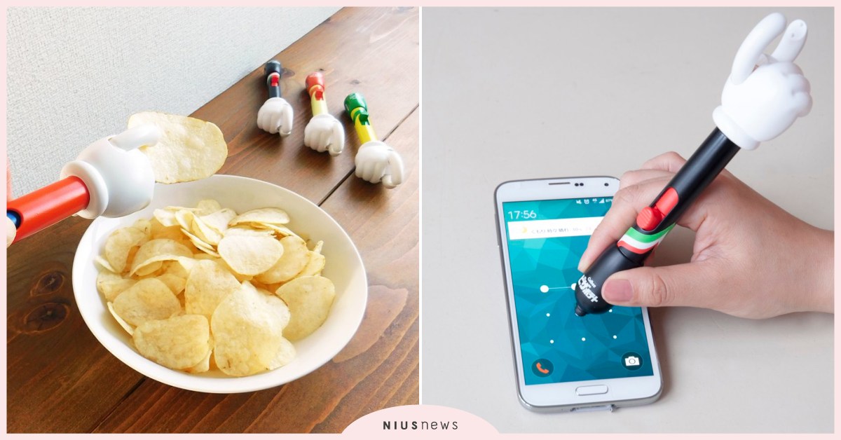吃洋芋片時不怕手機被油油的手弄髒！「觸控筆＋洋芋片手夾」兩個願望一次滿足登場 日本、TAKARATOMY、洋芋片手夾、升級版、觸控筆、方便