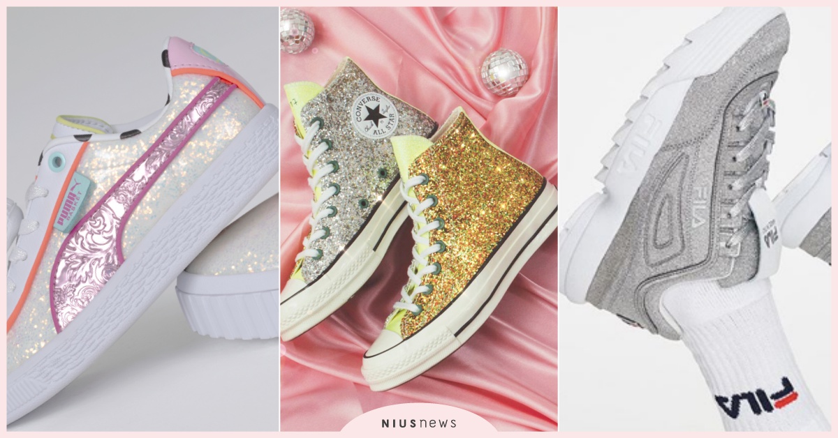 今年一定要狂放閃！品牌都推耀眼「少女系亮片鞋」♡踏上就是最耀眼的女主角 PUMA、Converse、FRUITION、JW Anderson聯名、FILA、老爹鞋、亮片鞋、閃光鞋