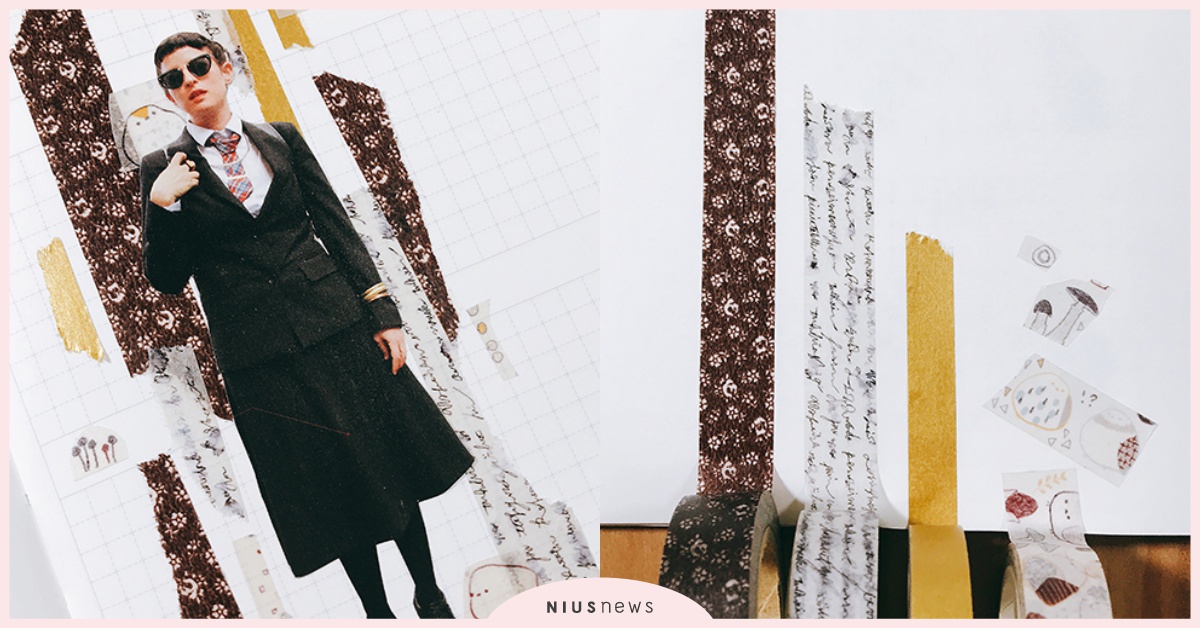 5分鐘教你打造時尚感手帳！紙膠帶×雜誌人物拼貼，簡易又百搭！｜ 小荷的手帳教室 、文具控