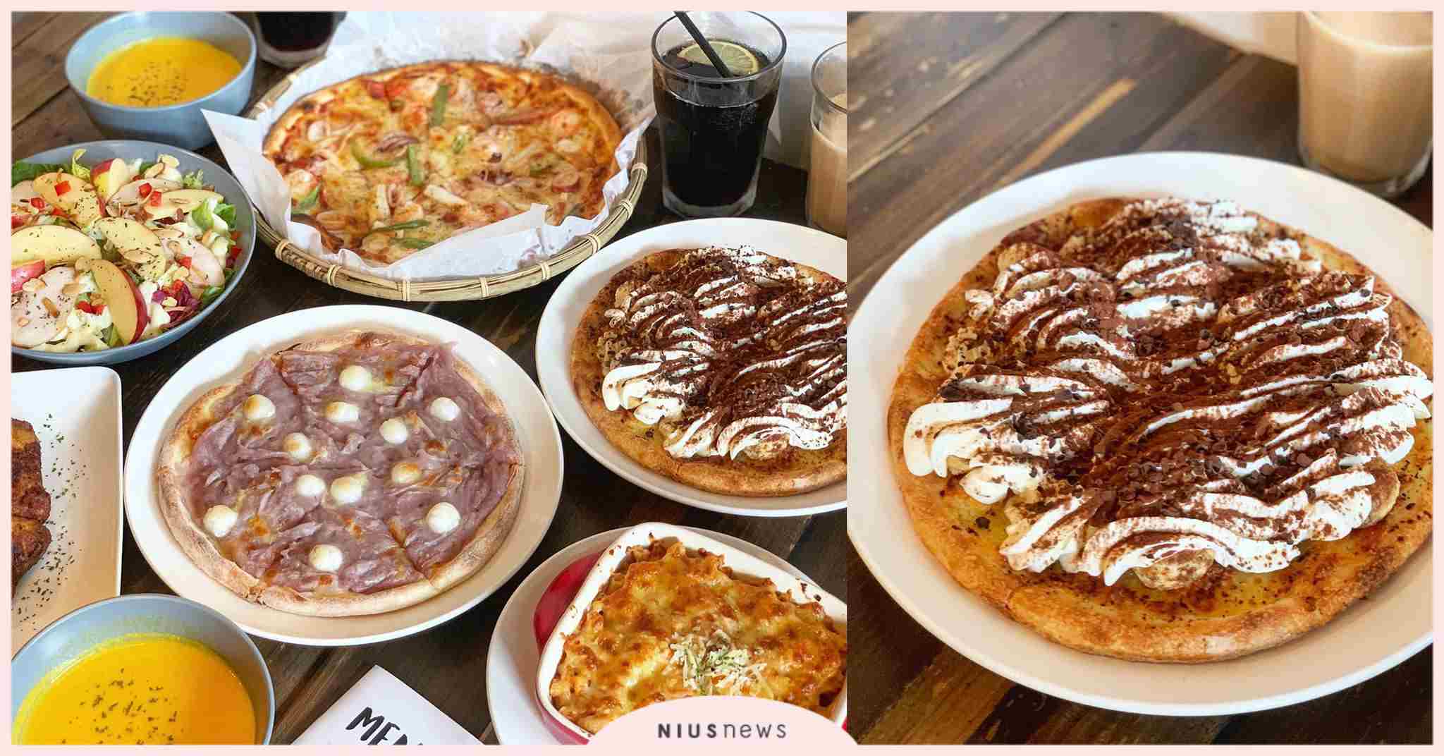 嘉義隱藏美食超酷披薩店「手在披薩」！提拉米蘇、芋頭起司Pizza吃起來好幸福！ 嘉義、Chiayi、嘉義美食、披薩、期末、聚餐