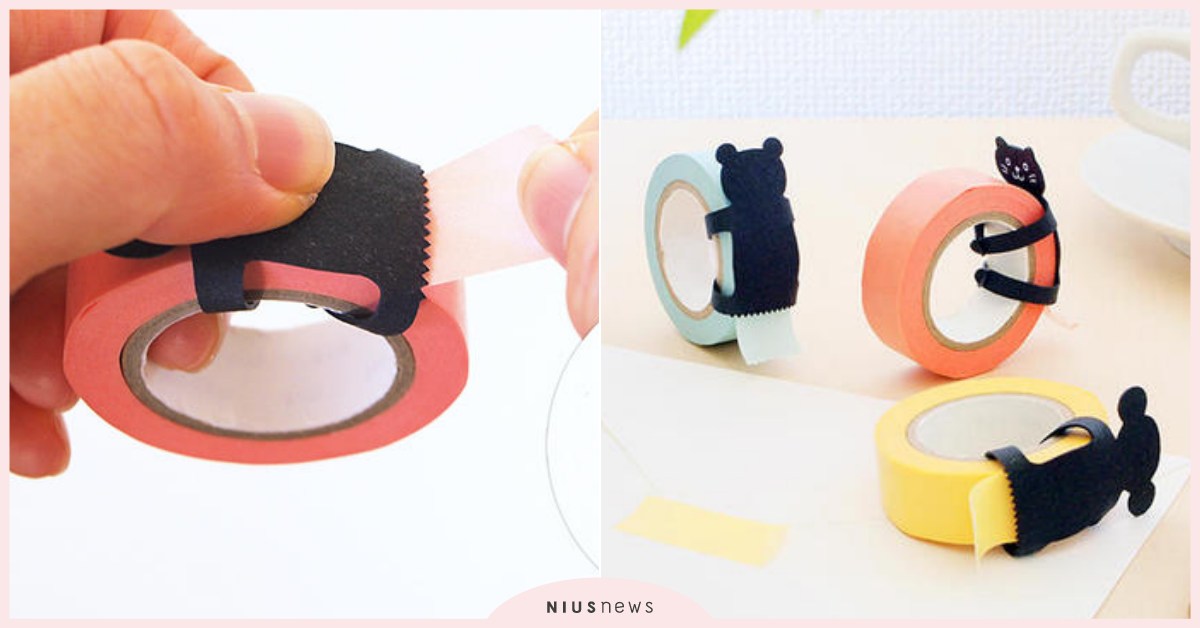 用「貓屁屁」完美地撕下紙膠帶？！動物抱抱「紙膠帶切割器」超便利登場 紙膠帶、切割器、動物、熊熊、猴子、貓咪、文具、方便、文具控