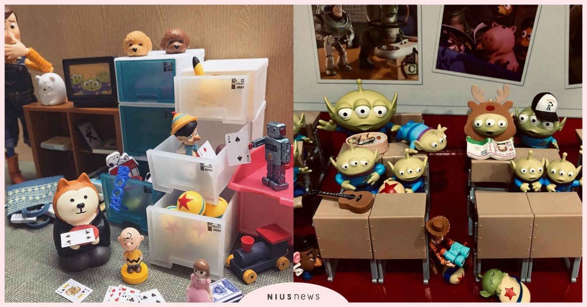 玩具界的收納王就是它！第一屆扭蛋最佳佈景獎入圍的有... | 打翻玩具箱 扭蛋、玩具、擺設、場景、收納、桌椅