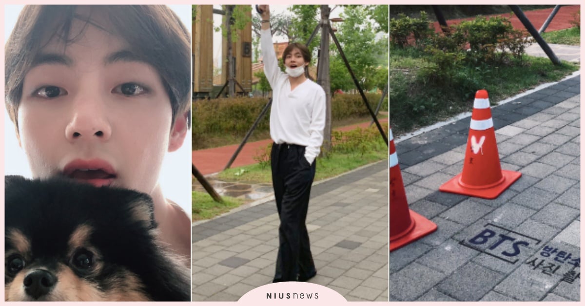 「泰亨拍照點♡」防彈少年團V一打卡完人員就緊急出動，隔離出男神散步朝聖地圖 防彈少年團、BTS、V、金泰亨、泰泰行程、釜山市民公園、韓星踩點