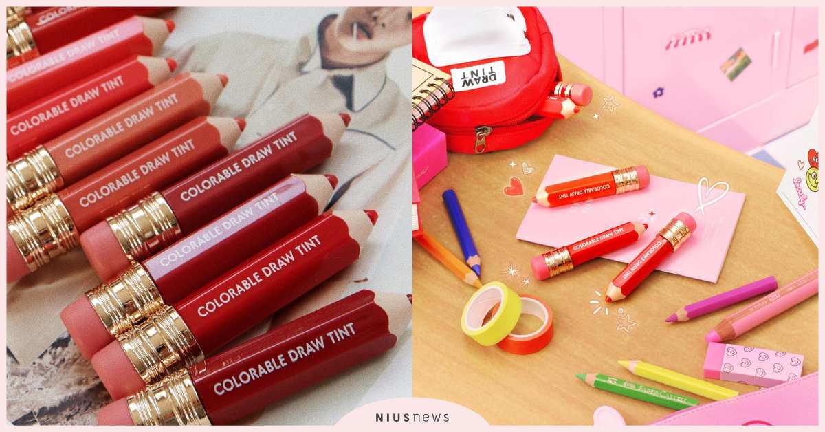 看包裝就心動想買單！韓國IT'S SKIN推出「胖胖色鉛筆唇釉」，韓妞實擦色美翻 蠟筆唇膏、韓國美妝、IT'S SKIN、色鉛筆