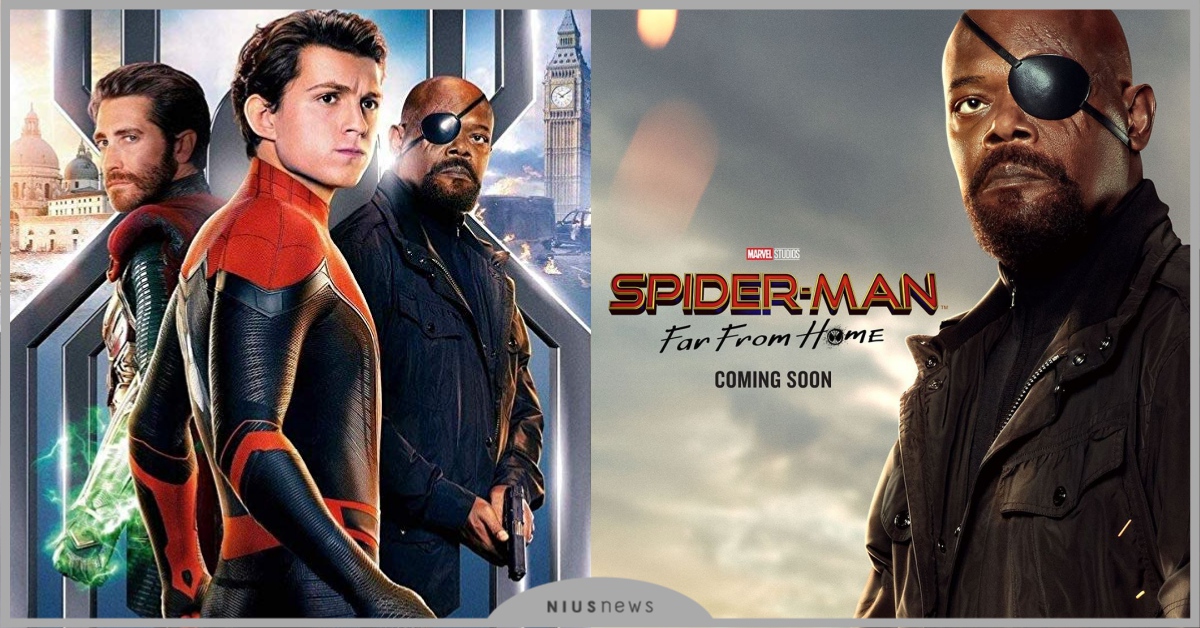 神盾局長生氣了！？山謬傑克森看到《蜘蛛人：離家日》宣傳海報無言以對！    電影、蜘蛛人：離家日、神盾局長、驚奇隊長、漫威、Marvel