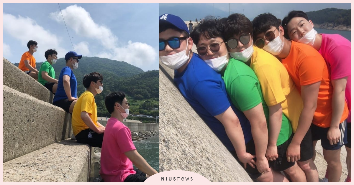 第二彈「彩虹OOTD」！韓網爆紅oppa們的「友誼旅遊認證照」 韓國拍照、韓國旅遊、友誼照、朋友拍照、姐妹拍照、pose拍照大全、友誼旅遊認證照