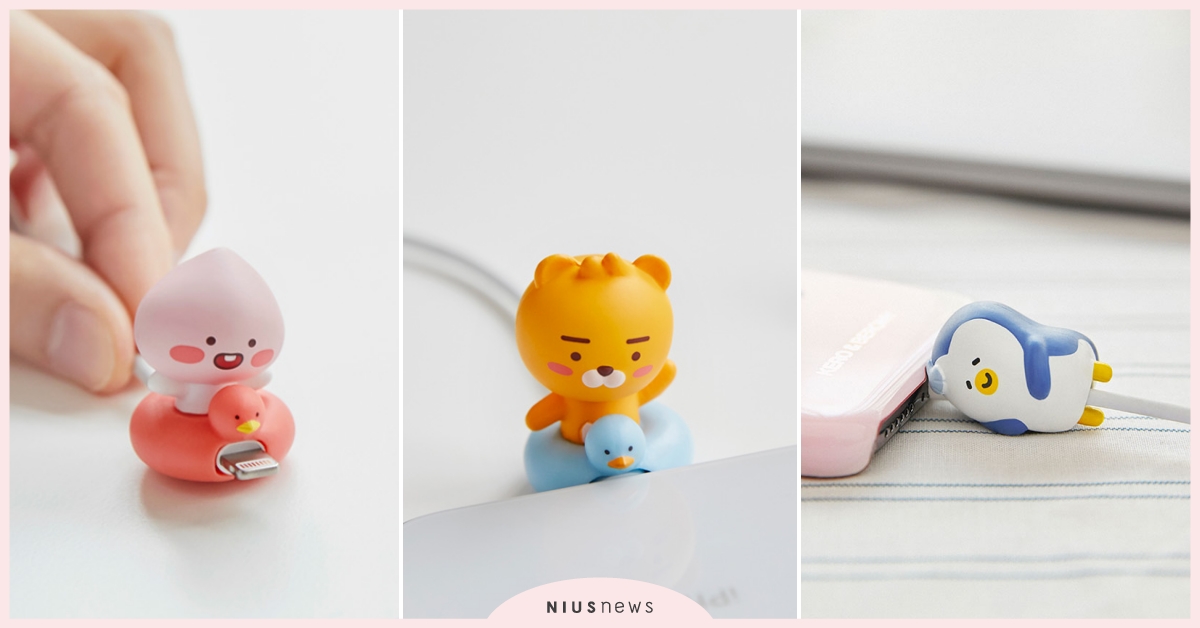 iPhone線變成「寶寶萊恩」的水樂園？！KAKAO「手機充電線保護套」Q萌特輯 韓國、KAKAO FRIENDS、手機充電線保護套、iPhone、萊恩、桃子、MUZI、NINIZ、CON、寶寶