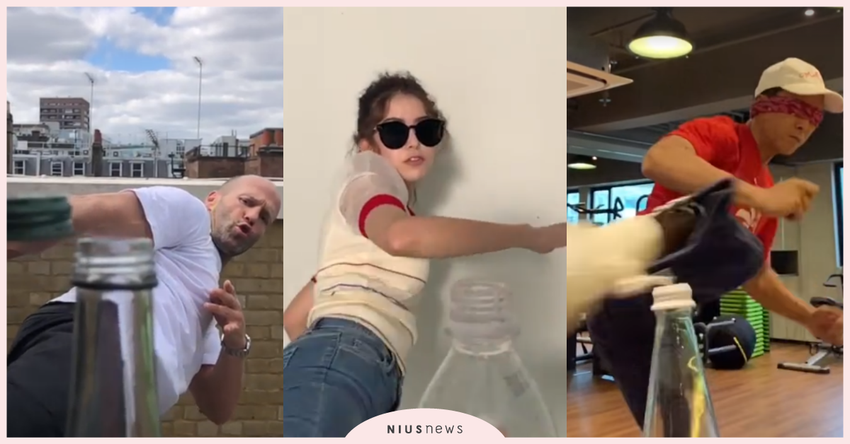 昆凌、甄子丹都在玩！IG洗版遊戲，用迴旋踢開瓶蓋你敢挑戰嗎？ 昆凌，甄子丹，傑森·史塔森，Instagram，挑戰，瓶蓋，迴旋踢