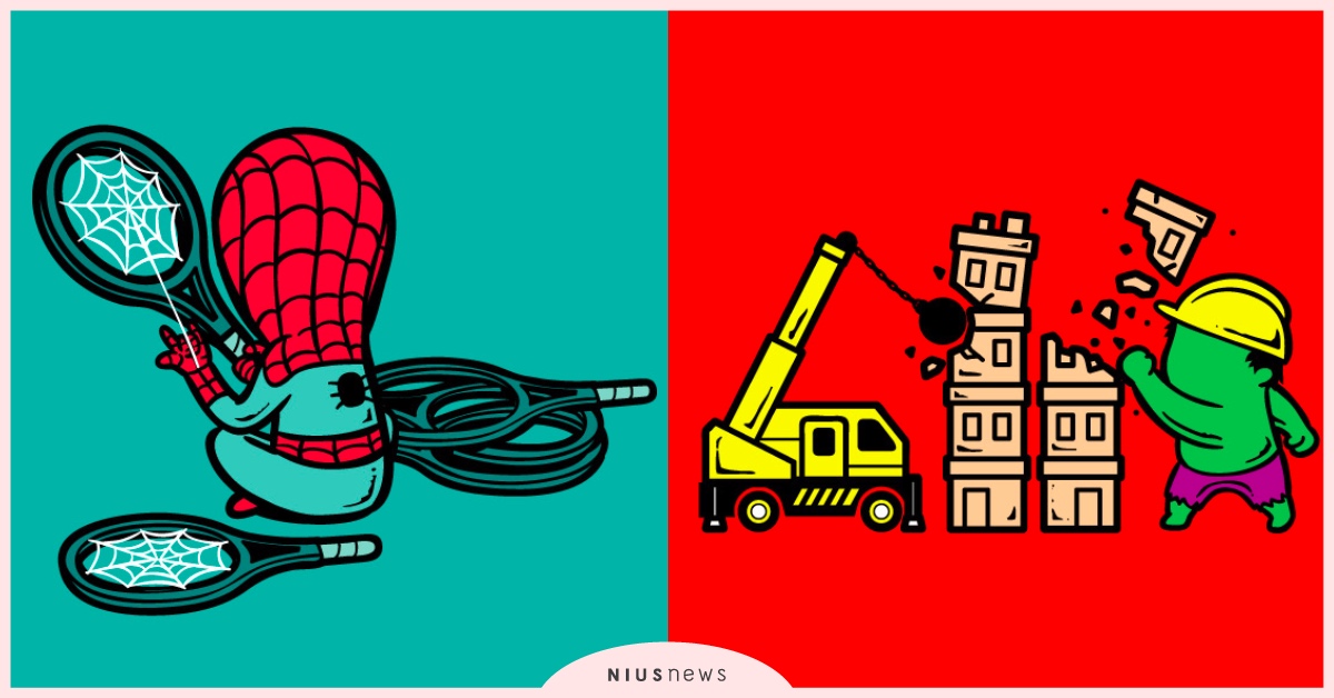 療癒值爆表！讓你笑到打滾的趣味創意——萌到你嫑嫑的 丘漢林、插畫、超級英雄、惡搞、復仇者聯盟、藝術