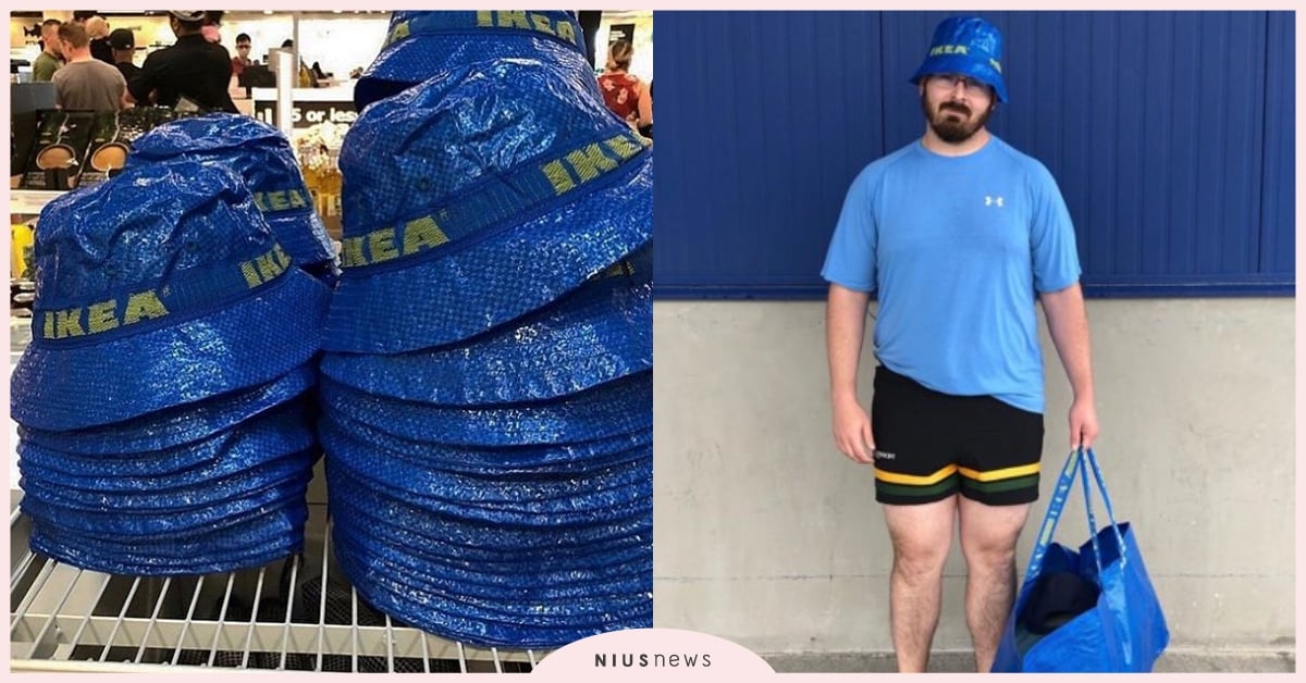 IKEA購物袋變身時尚漁夫帽？美國限定一推出就搶到缺貨！ IKEA、尼龍袋、尼龍帽、漁夫帽