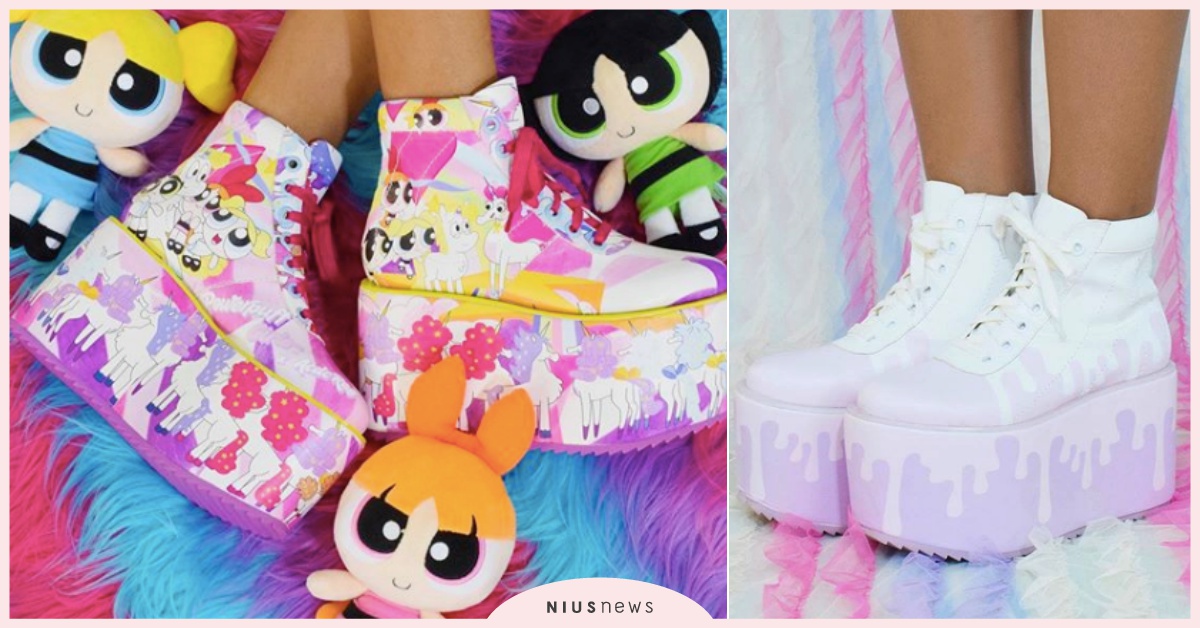 花花、毛毛、泡泡趕到♡日牌聯手飛天小女警推出「10CM超厚底鞋」，糖果款一雙甜爆 厚底鞋、飛天小女警聯名、飛天小女警鞋、日系厚底鞋、ACDC RAG、原宿