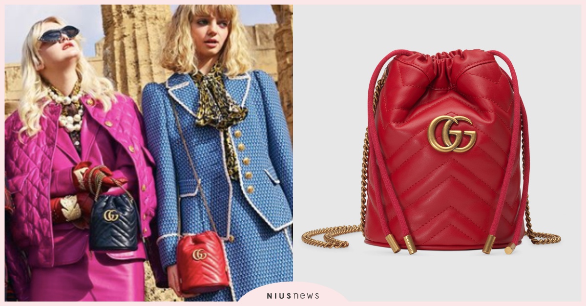 水桶包背面有顆大愛心！GUCCI Marmont新包，夏季IT BAG預感就是它 GUCCI、Marmont、包包、水桶包、鍊包