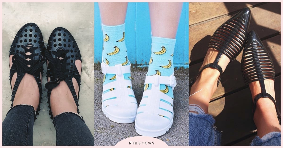 踩進水坑都不怕！防水「果凍鞋」可愛時髦隨你挑，這雙連暮光女、Alexa都在穿！ 果凍鞋、F-Troupe、沙發選物、JUJU Footwear、melissa