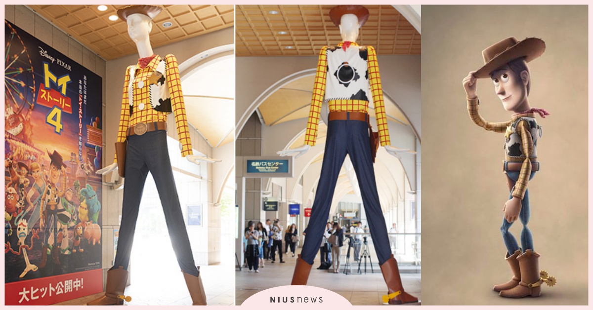 J個牛仔裝可以！名古屋6公尺高娜娜醬大變身玩總4「胡迪」快朝聖 名古屋、娜娜醬、ナナちゃん、玩具總動員、胡迪、牛仔裝、扮相、經典、名鐵百貨