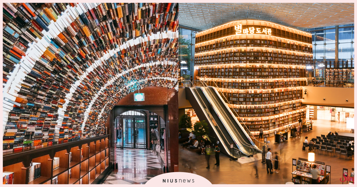 《德魯納酒店》隧道書店在這！「韓國絕美圖書館TOP6」特蒐情報 德魯納酒店 首爾書寶庫、星空圖書館、ARC.N.BOOK、羅曼史是別冊附錄、Book Park、芝加哥打字機、教保文庫、W－兩個世界、不是機器人啊、坡州智慧之林圖書館、