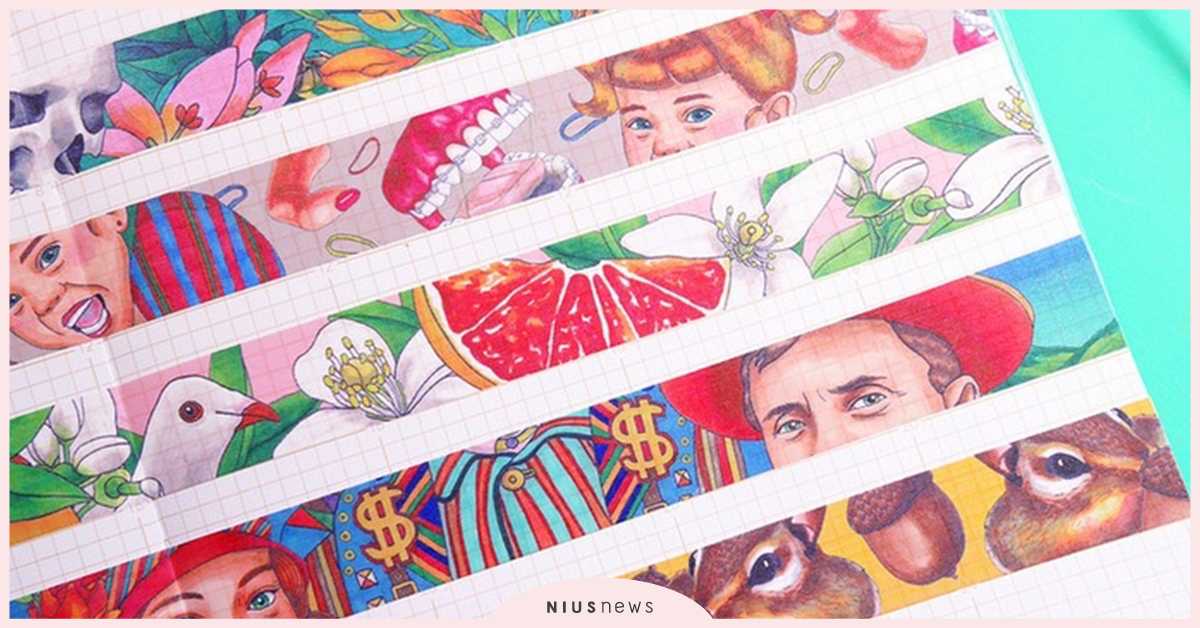 原來紙膠帶還可以這樣用！讓插畫家教你 9 個紙膠帶妙用法 紙膠帶、插畫家、紙膠帶用法