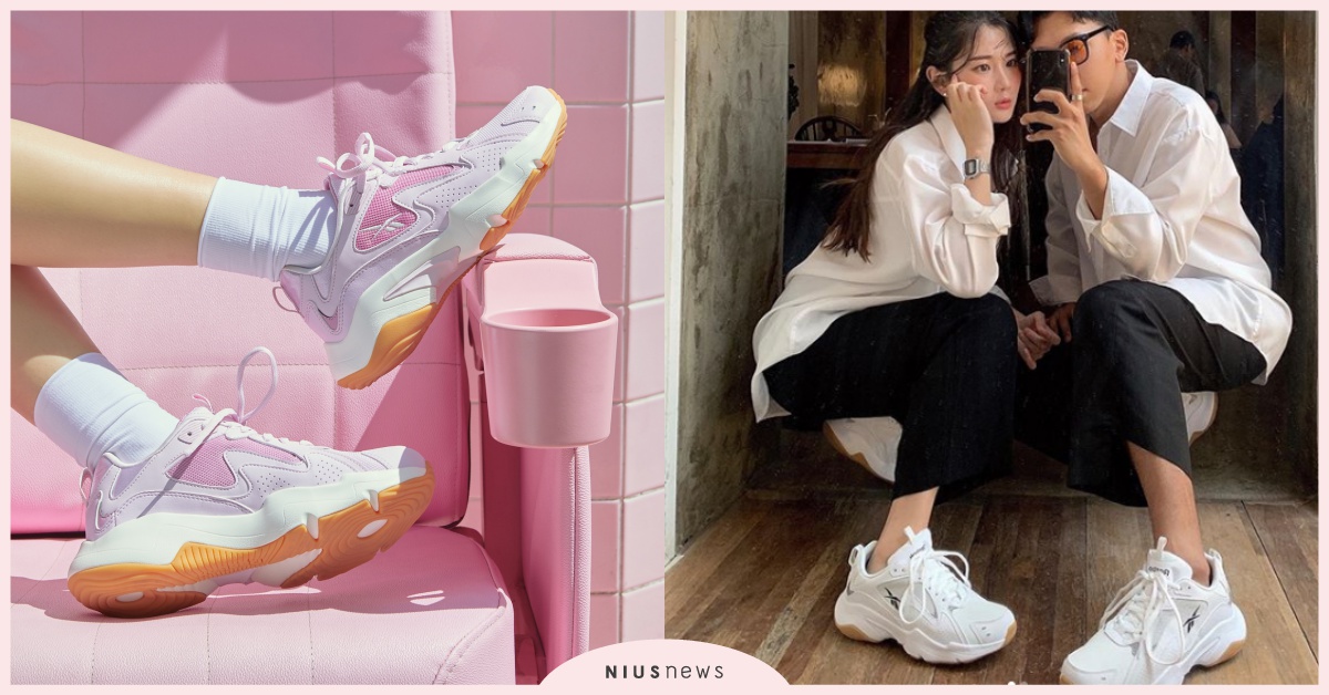 粉紅鞋身＋焦糖底怎能不收一雙！韓妞熱穿Reebok老爹鞋不用飛一趟，台灣買得到！ Reebok、老爹鞋、Royal Turbo Impulse