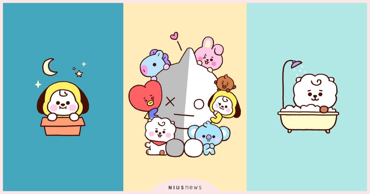 CHIMMY有瀏海，不是光頭啊！「幼齒寶寶版BT21」手機桌布阿米手刀換 BTS防彈少年團、BT2桌布、KOYA、RJ、SHOOKY