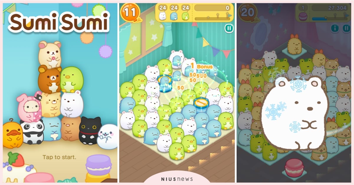 不忍心消除那麼萌的「角落生物」啦！療癒三消手遊《SUMI SUMI》可愛度100 SUMI SUMI、手遊、遊戲、角落生物、拉拉熊