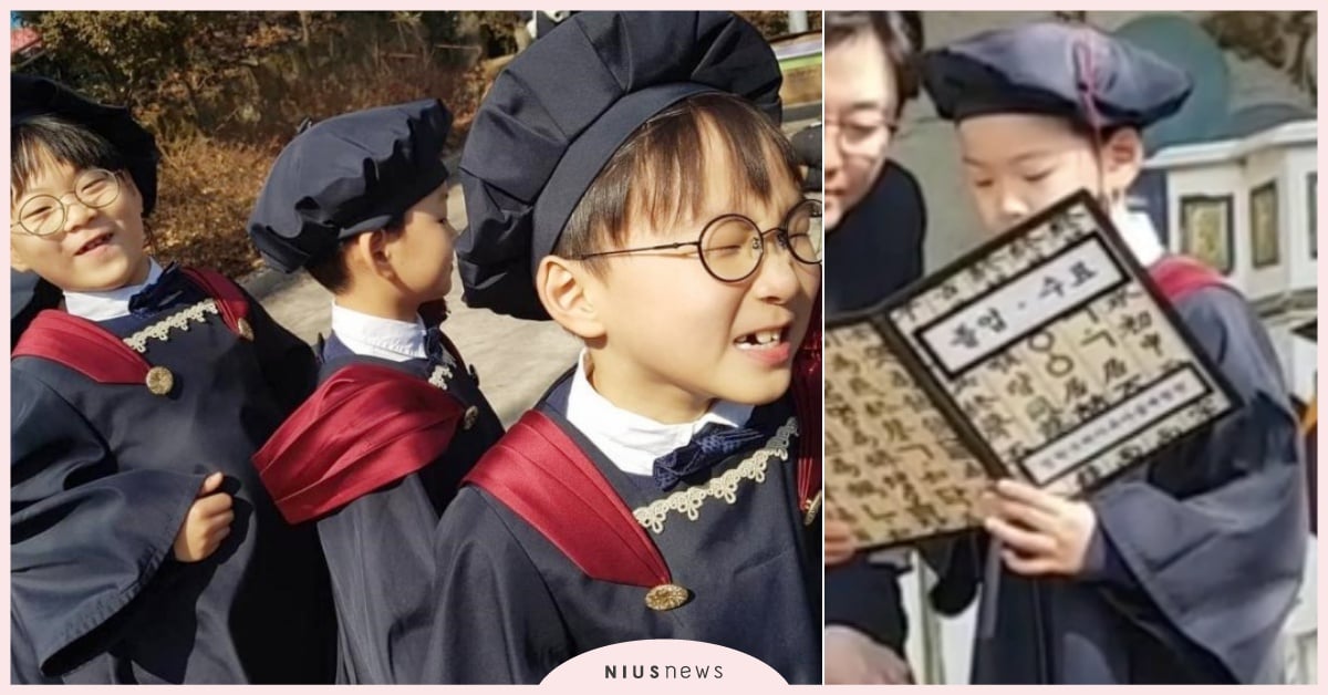 《超人回來了》三胞胎幼稚園畢業照曝光！學生代表「民國」上台發言，粉絲：姨母驕傲 、超人回來了、三胞胎、大韓民國萬歲、三胞胎幼稚園、三胞胎畢業