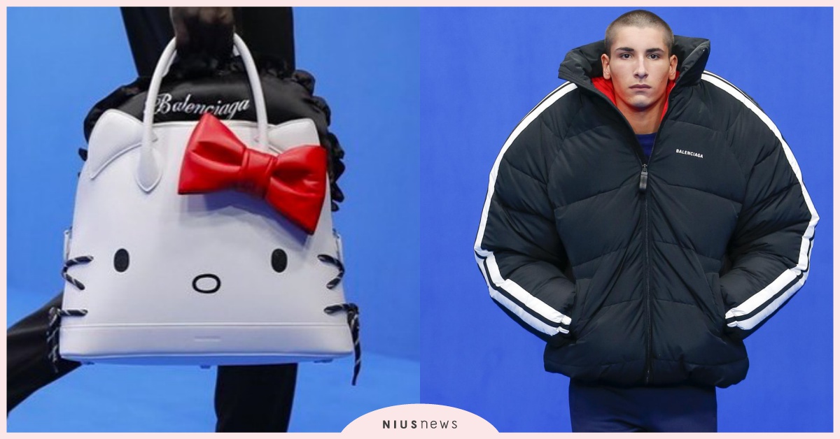 凱蒂貓的蝴蝶結還是立體的！BALENCIAGA春夏大秀，Kitty走上伸展台！ Balenciaga、巴黎世家、hello kitty、凱蒂貓、包包