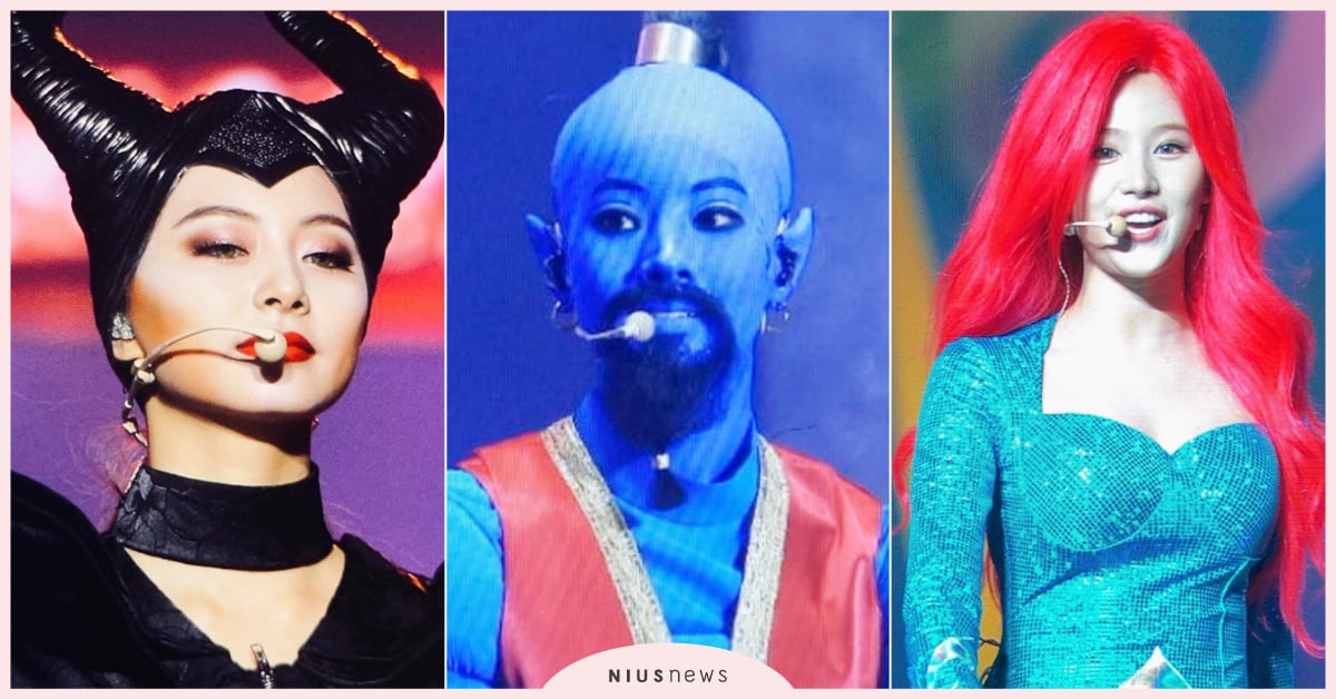 黑魔女子瑜美瘋！TWICE變身電影角色，塗藍COS神燈精靈粉絲超驚慌：「他哪位」 TWICE、TWICE萬聖節變裝、子瑜、子瑜、黑魔女、多賢、MINA