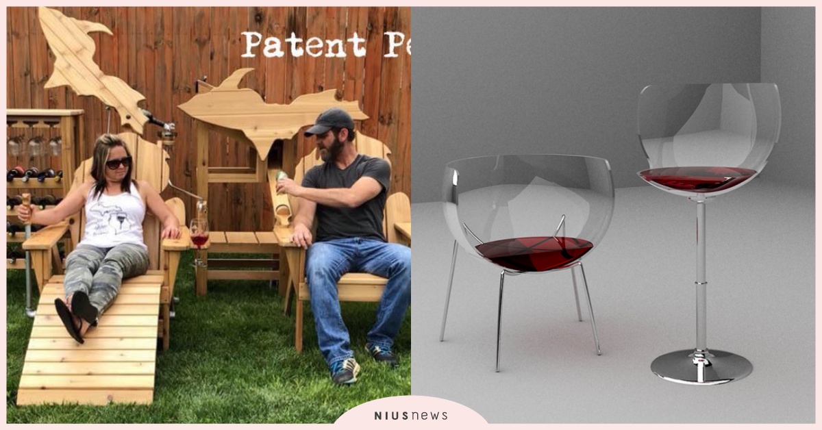 時尚紅酒杯造型椅散發梅洛酒香！瘋狂的機器Wine Chair，懶人酒鬼超想擁有！ 紅酒椅子、Merlot Chairs、Michigan Wine Chair