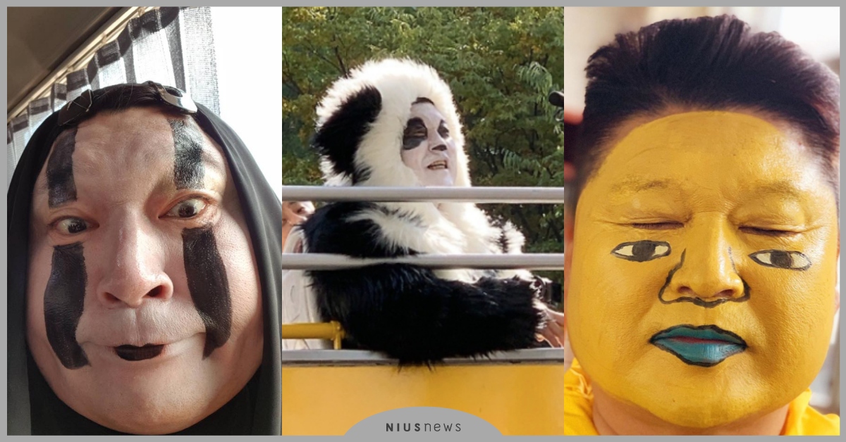 從「無臉男」到「神妙漢」！姜虎東最新cosplay「熊貓」再度超越自己 姜虎東 熊貓、 姜虎東無臉男 神妙漢、新西遊記7、新西遊記7 預告、新西遊記、姜鎬童 姜虎東、李壽根、殷志源、安宰賢、宋旻浩、P.O、WINNER、Block B、韓綜、羅PD羅䁐錫